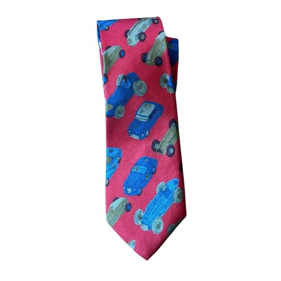 Perry Ellis Portfolio Saks Fifth Avenue 100% Silk Car Tie Designer Necktie USA - Picture 2 of 7